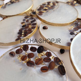 زیر لیوانیبا دانه های طبیعی قهوه