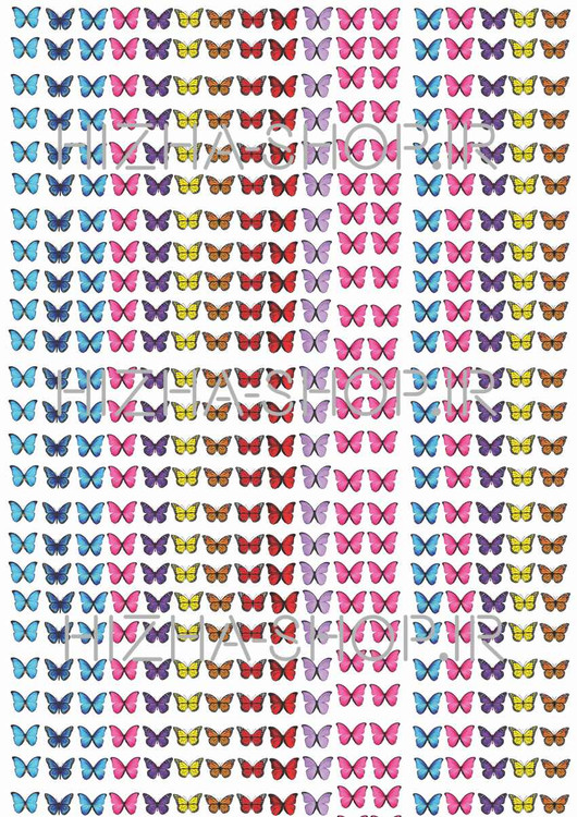 برچسب طلقی پروانه رنگی