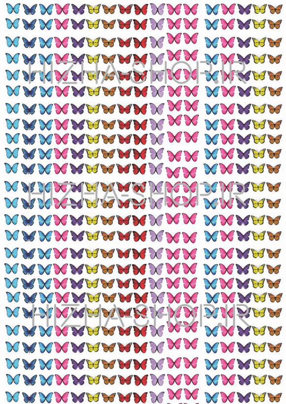 برچسب طلقی پروانه رنگی