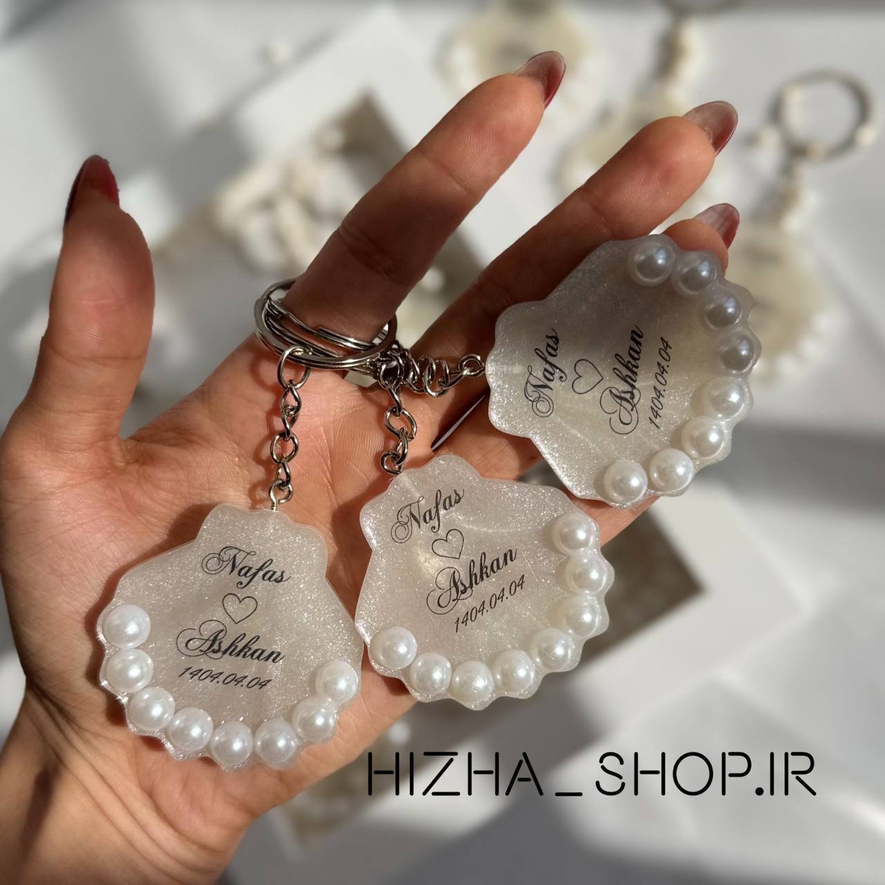 گیفت صدفی رزینی عروس